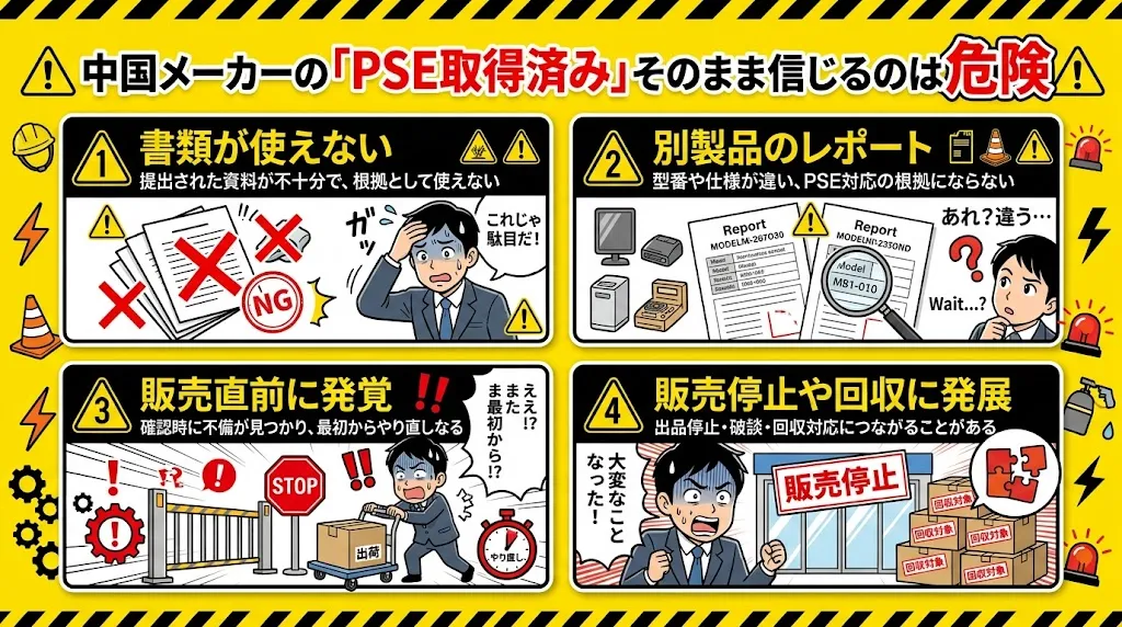 中国メーカーのPSE認証取得済みを信じるのは危険