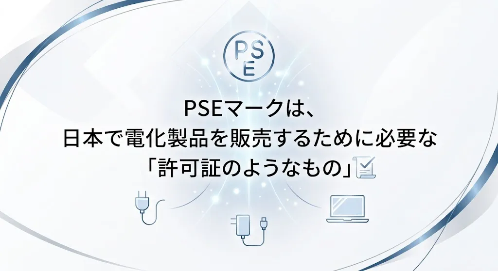 PSEマークは、日本で電化製品を販売するために必要な「許可証のようなもの